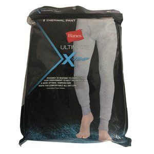 Hanes Ultimate X-Temp Men's 2XL Tagless Thermal Black Pants